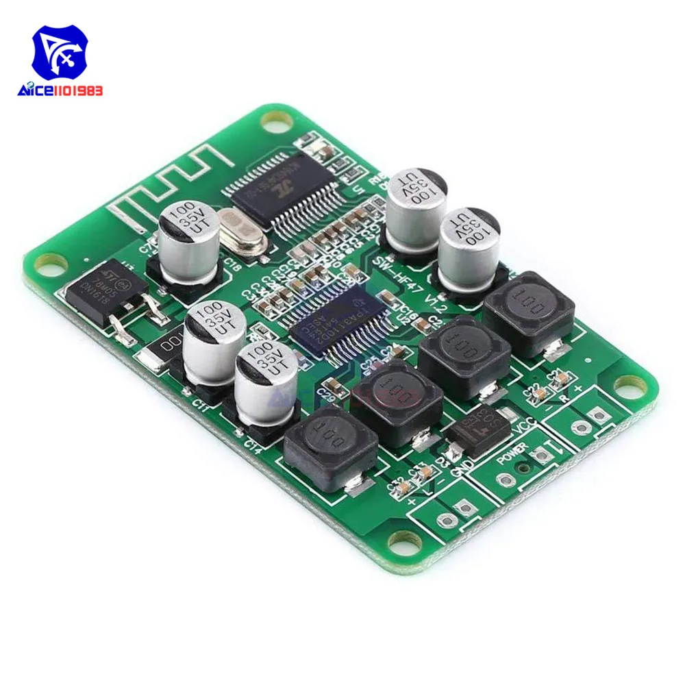Беспроводной Bluetooth аудио усилитель мощности diymore TPA3110 2X15W плата двухканальный Amp