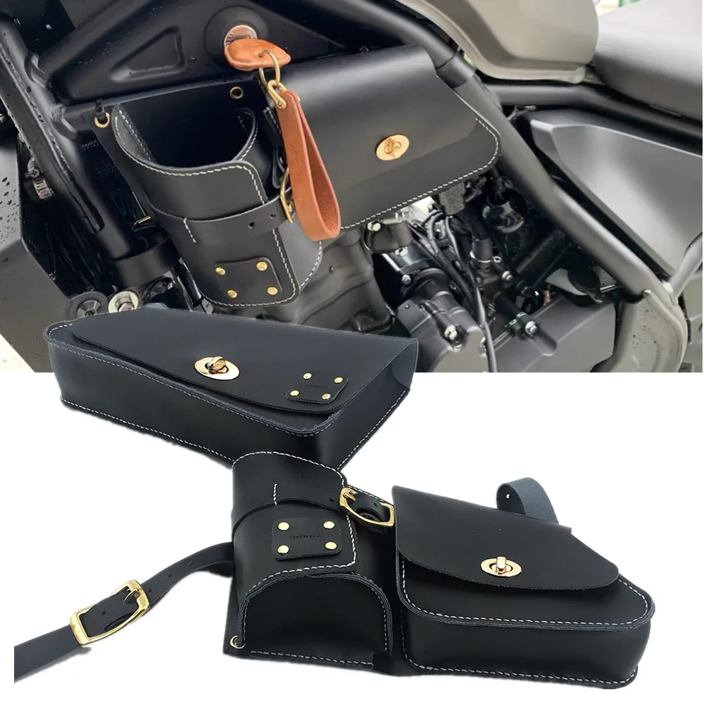 For Honda Rebel 1100 Cmx 1100 Side Frame Bag Handmade Cowhide Bag Retro Bag Covers