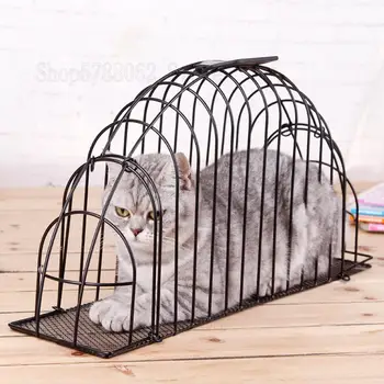 

Foldable Pet Bath Cage Pet Supplies Dog Kennel Metal Portable Anti-scratch Pet Carrier Steel Wire Encryption Reinforcement