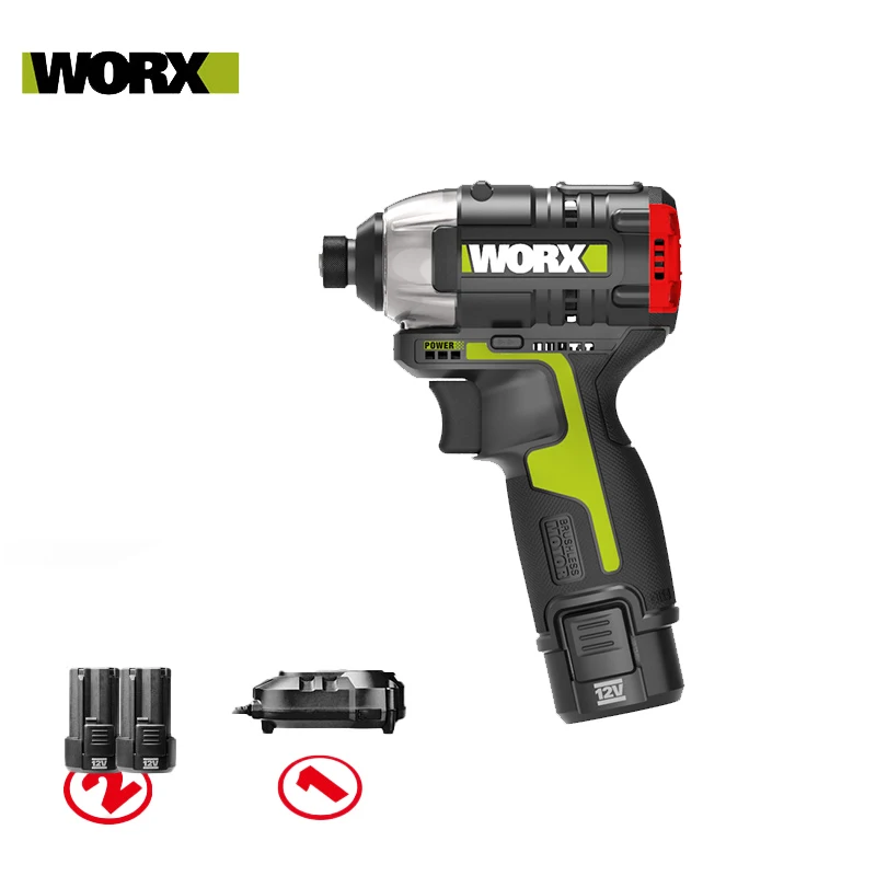 Шуруповерт ударный WORX WU132 Аккумуляторный с бесщеточным Мотором 140 Н · м и