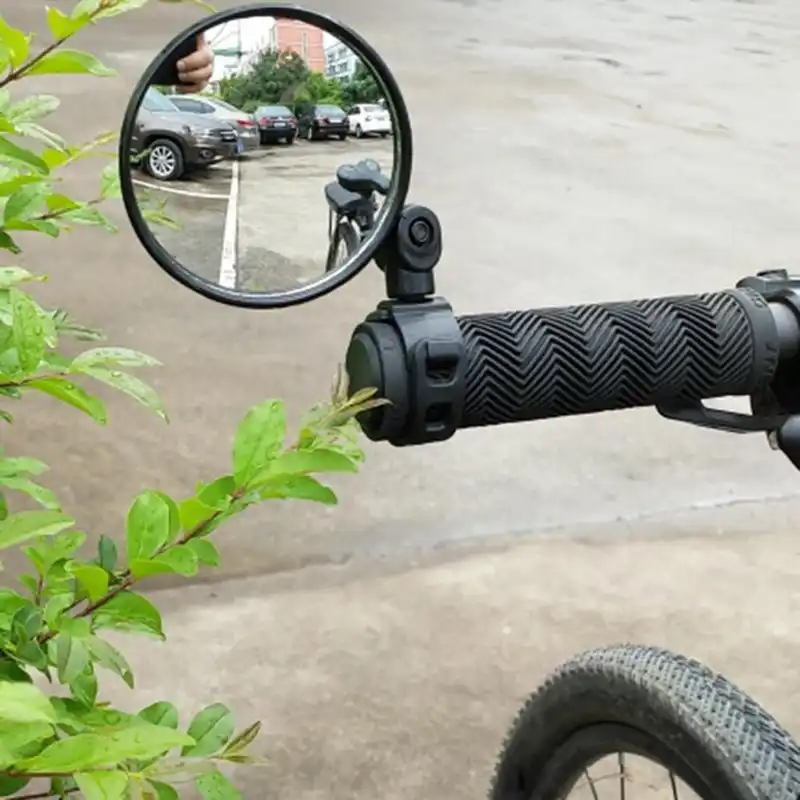 Bike Rear View Road Bicycle Cycling Handlebar Safety Convex Mirror Reflective