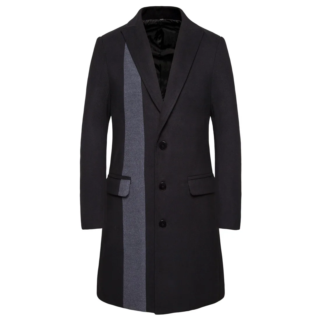 

Men's Wear Fall Winter 2019 New Fashion Thickened Male Wool Overcoat Business and leisure masculinity Slim Fit Windbreake