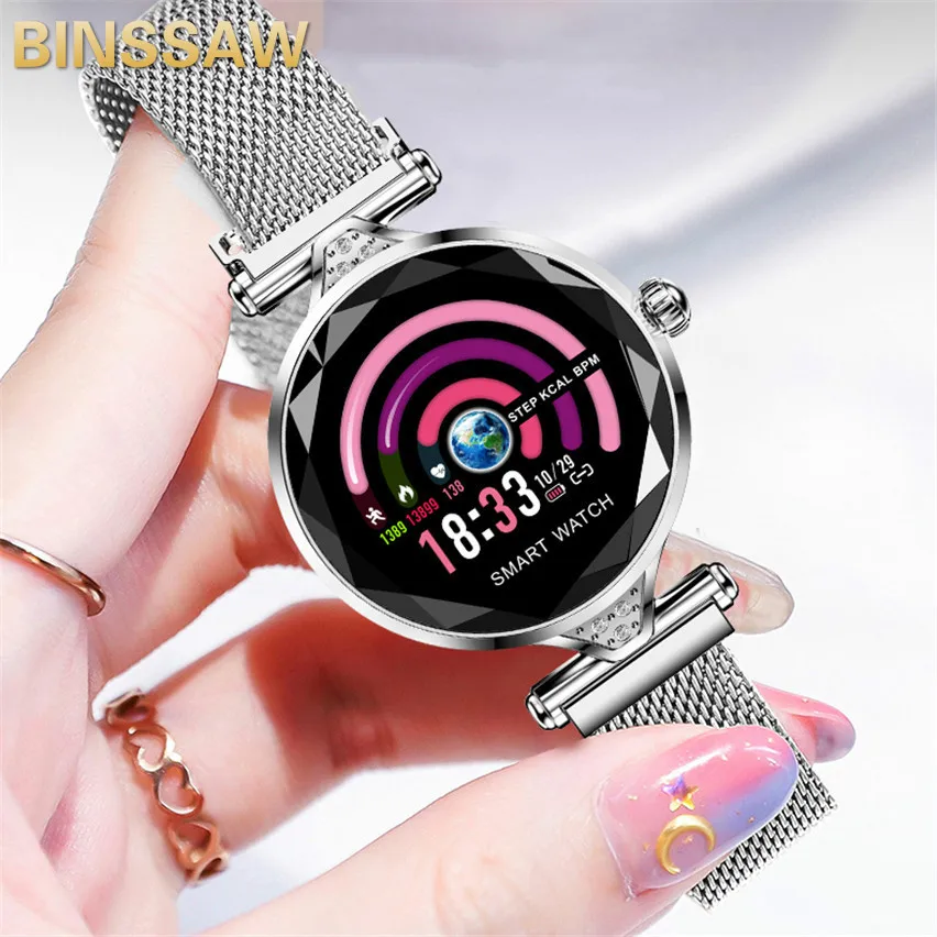 BINSSAW 2020 New Luxury Smart Watch Women Sport IP67 Waterproof Bluetooth For Android IOS Iphone Smartwatch Gift Girlfriend | Электроника