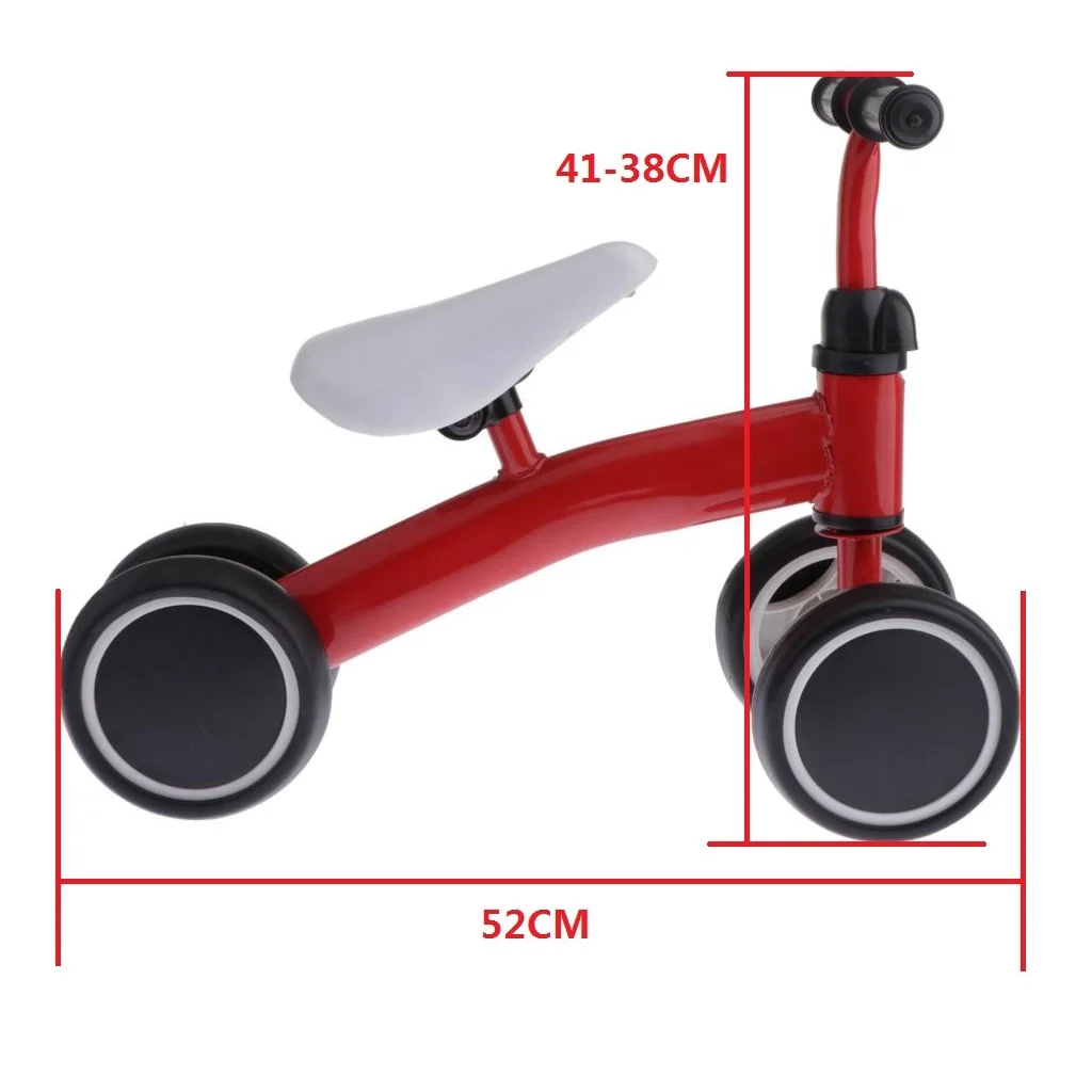 Baby Balance Bike Kids Learn To Walk Toddler Walker Boy Girl 4 Wheels Push Bicycle Bikes Toys for 1-3 Yrars Old Children