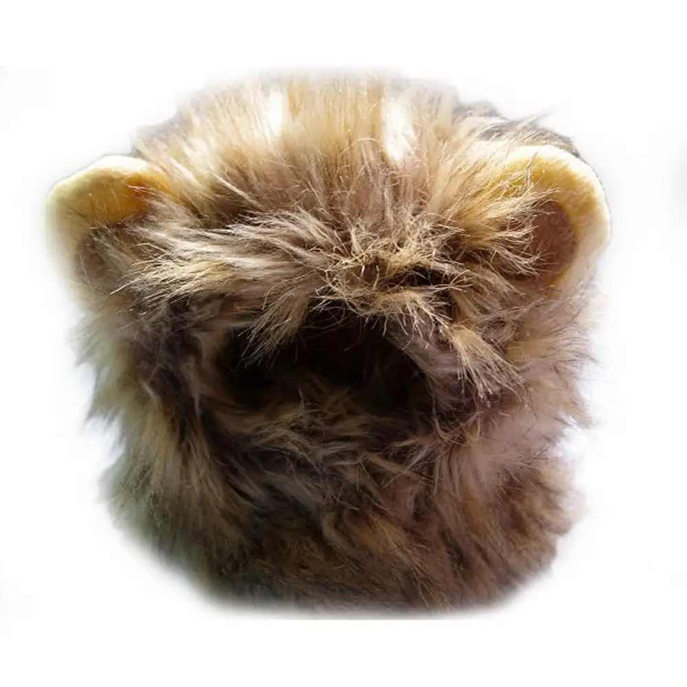 Домашнее животное парик для кота костюм Забавный Милый Лев грива шапка шляпа для кошки собаки Хэллоуин Рождественская одежда нарядное платье глушитель шарф с ушами