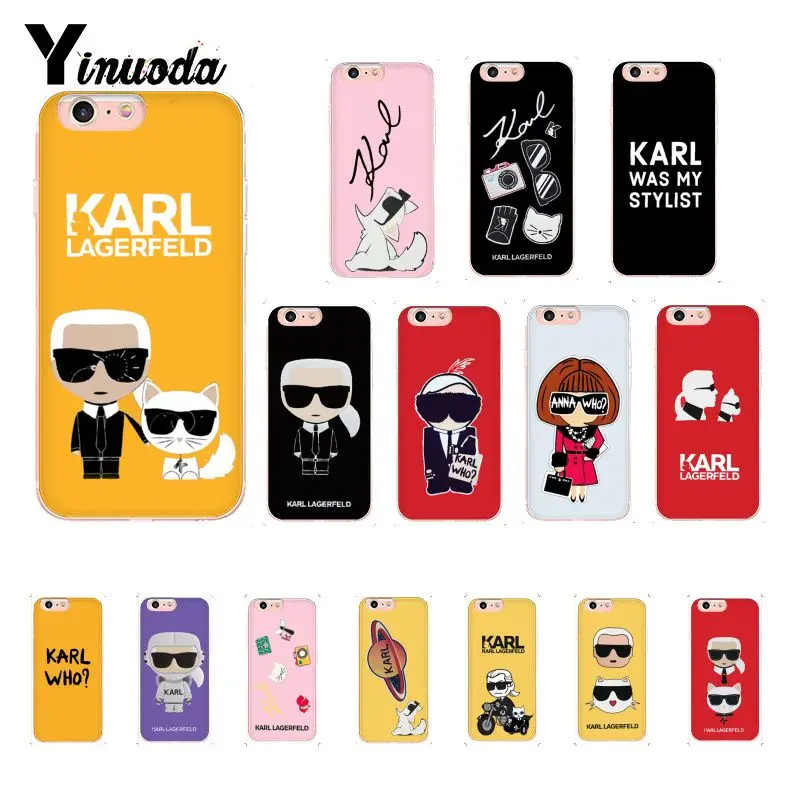 

Yinuoda Fashion Karl Lagerfeld Color Newly Arrived Phone Case for iPhone 8 7 6 6S Plus X XS MAX 5 5S SE XR 10 Cover 11 pro max
