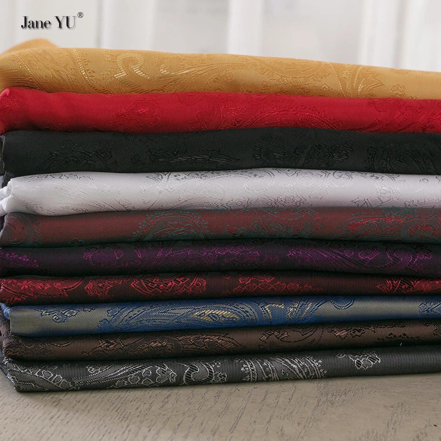 JaneYU Rayon Fabrics Suits Polyester Rayon Jacquard Linen, Men's And Women's Clothing, And