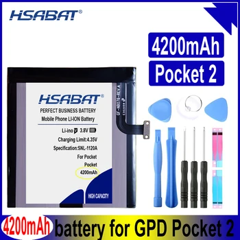 

HSABAT 624284-2S 4200mAh Battery for GPD Pocket2 Pocket 2 Handheld Gaming Laptop GamePad tablet pc Batteries