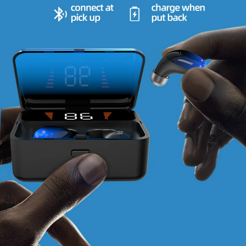 ES01 беспроводные Bluetooth наушники HD спортивные мини гарнитура 9D стерео Hi Fi с