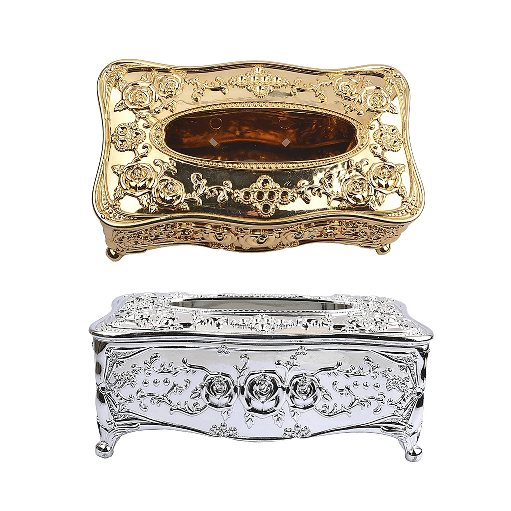 Conventional Nordic Tissue Box Elegant Acrylic Resin Flowery Napkin Holder Cover Vintage Style Acrylic Napkin Paper Cover Holder