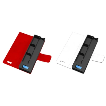 

2Pcs Universal Compatible for Juul Electronic Charger for Juul00 Mobile Charging Pods Case Holder Box - White & Red