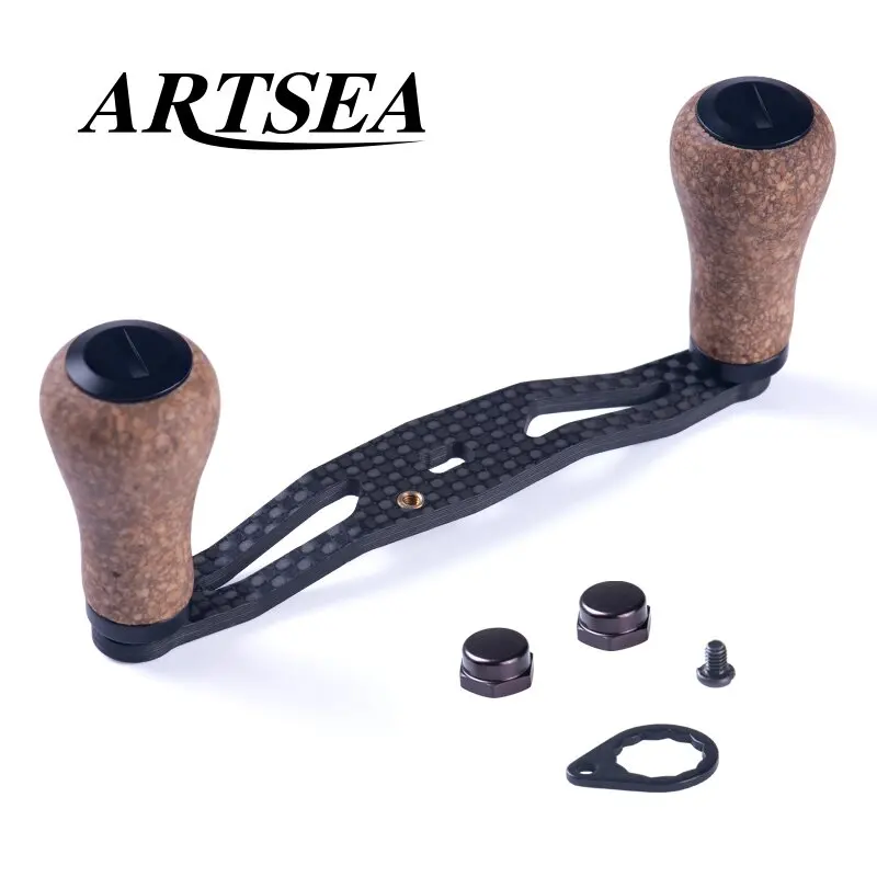 

ARTSEA Refit Рыболовная катушка из углеродного волокна с ручкой рокер 30 г резиновая деревянная катушка Konb для Daiwa или Shimano катушка для заброса приманки