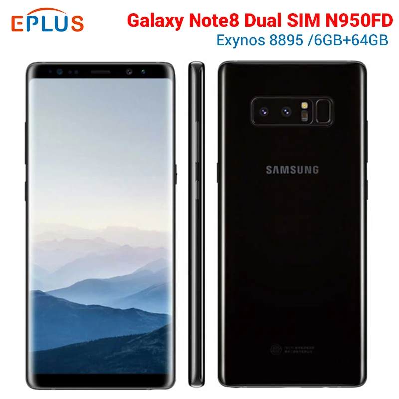 Global Version 6GB 64GB Samsung Galaxy Note8 Note 8 Duos N950FD Dual SIM Mobile Phone 4G 6.3 inch 12MP NFC New Original Phone