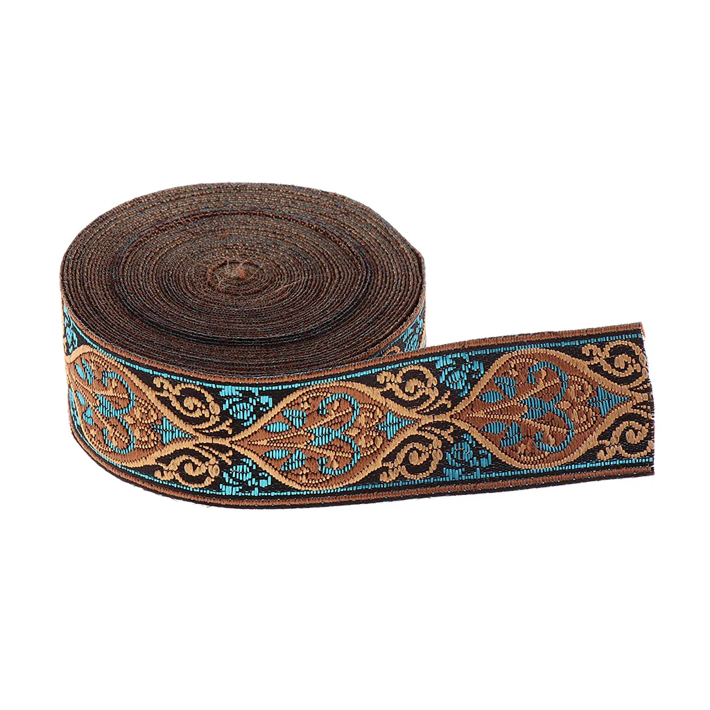 5 Meters Jacquard Trim Sew Ribbon Fabric Ribbons Medieval Fabric Ribbon Renaissance Trim for Sewing Crafts Accessories