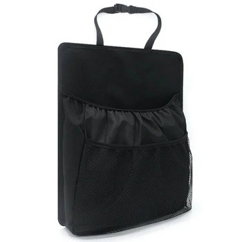 

Car Net Mesh Pocket Seat Back Multi-Pocket Storage Bag Organizer Holder Black