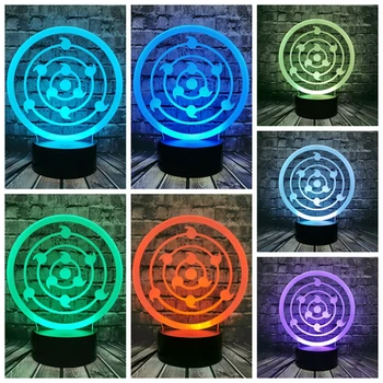 

Naruto Rinnegan Sharingan symbol legend Light Uchiha Madara&Ootutuki Kaguya Logo LED Night Light For Boy Room Holiday Toy Teens