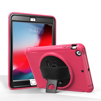

Case For iPad Air 1 2/ipad pro 9.7 Kid skin Safe Shockproof Heavy Hard Cover for iPad 9.7 2017(2018) Stand hold+Hand Strap