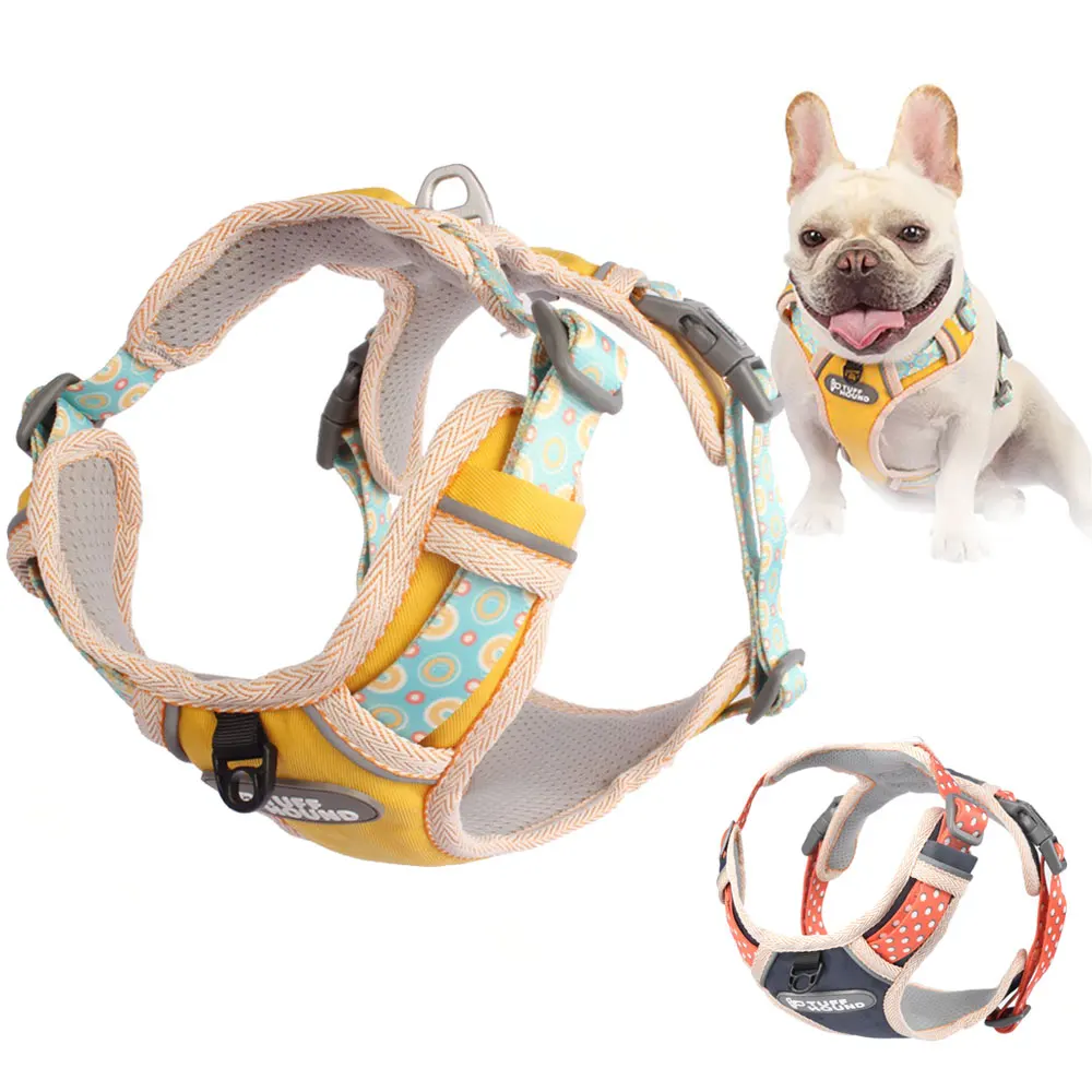 Arnés sin tirones para perro, chaleco reflectante, arnés de mascota ajustable para perros pequeños y grandes, entrenamiento para correr, Bulldog Francés, Corgi
