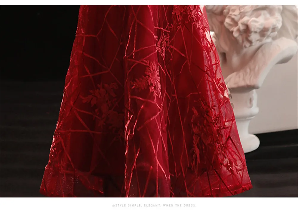 Китайский стоячий воротник для женщин Qipao красный Свадебный Русалка платье тонкий элегантный Cheongsam винтаж кнопка плюс размер Макси платье
