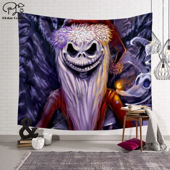 

PLstar Cosmos Tapestry The Nightmare Before Christmas 3D Printing Tapestrying Rectangular Home Decor Wall Hanging style-1