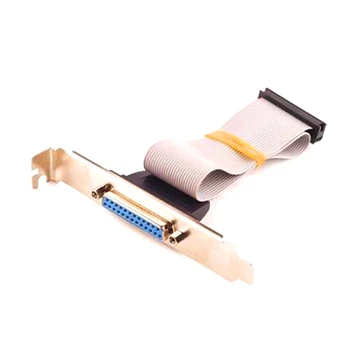 

DB25 Adapter with Bracket to IDC 26 Pin Ribbon Cable Motherboard Slot Plate Parallel Panel DB-25 Female Socket Flat Cable