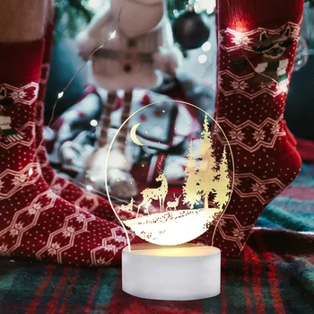 

1Pc Lamp Adorable Fashion Christmas Creative Santa Claus LED Lap Bedside Lamp for Bedroom Home
