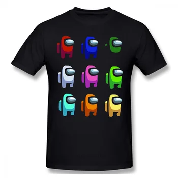 

Among Us All Characters EssentialT-Shirt Men Top Quality 100% Cotton Short Summer Sleeve Among us Casual Tshirt Loose