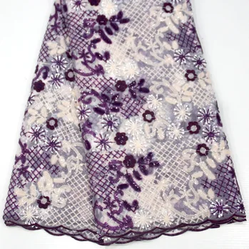 

African Lace Fabric 2019 Embroidered Nigerian Laces Fabric Bridal High Quality French Tulle Lace Fabric For Wedding Party