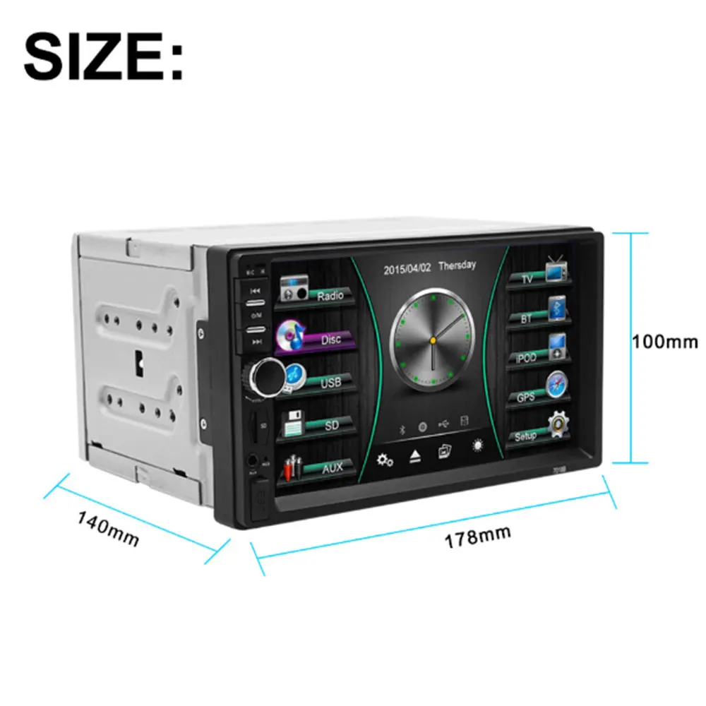 магнитола в авто 2 din android андроид автомобильный мультимедийный плеер радио MP5 7