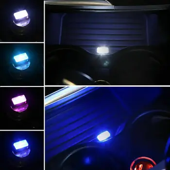 

USB Car LED Atmosphere Light Touch Sound Control RGB Music Rhythm Light Auto Decorative Lamp Car Styling USB Night Light