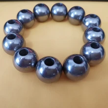 Bola de rodamiento deslizante de 19mm con agujero, bola de acero, se puede utilizar como dispositivo de Hardware mejorado, Bola de Color primario de Metal con agujero pasante de 6,1mm