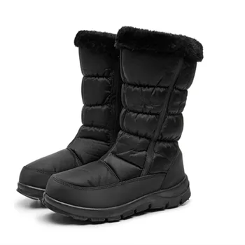 

2019 winter women's now boots black cotton shoes woman plus cotton warm comfortable non-slip ladies footwear zapatos mujer