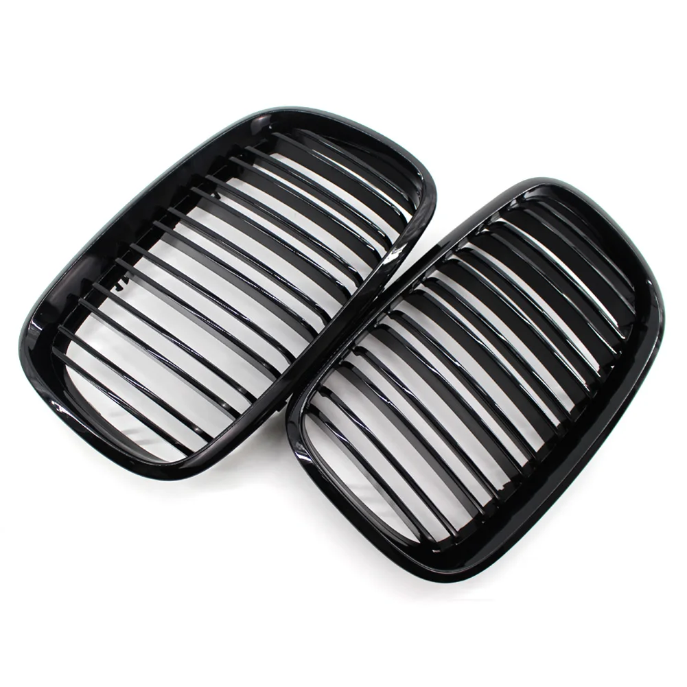 

1 Pair Car Front Double Slat Kidney Grille Grill for BMW X5 X5M X6 X6M E70 E71 2008-2013 C66