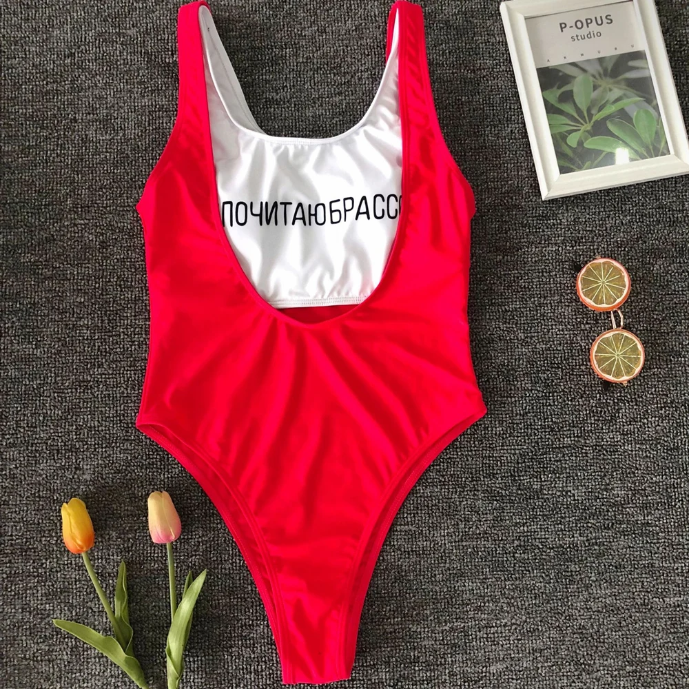 Красный цельный купальник женский пикантный купальник для плавания пляжная одежда танкини Новинка