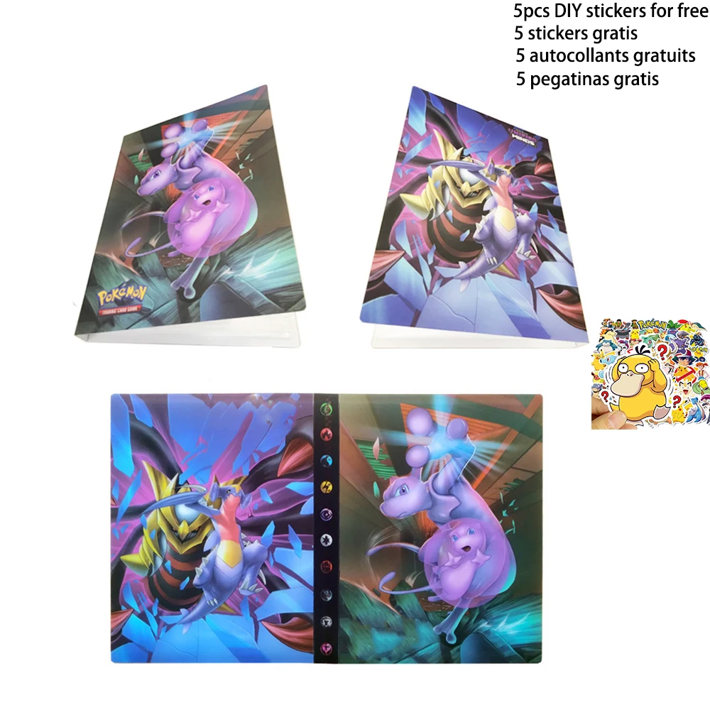 

Pokemon DIY Collectors Album 240pc Cards Albums Book Cartoon Anime Card Loaded List Holder Capacity Binder Folder Toys For Kids