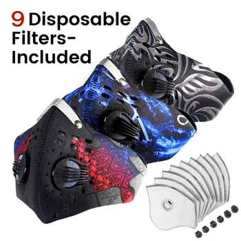 

Sport Cycling Mask Filter Custom Logo Protective Anti Dust Pollution Exhaust Gas PM2.5 Adult Reusable Half Neoprene Face Mask