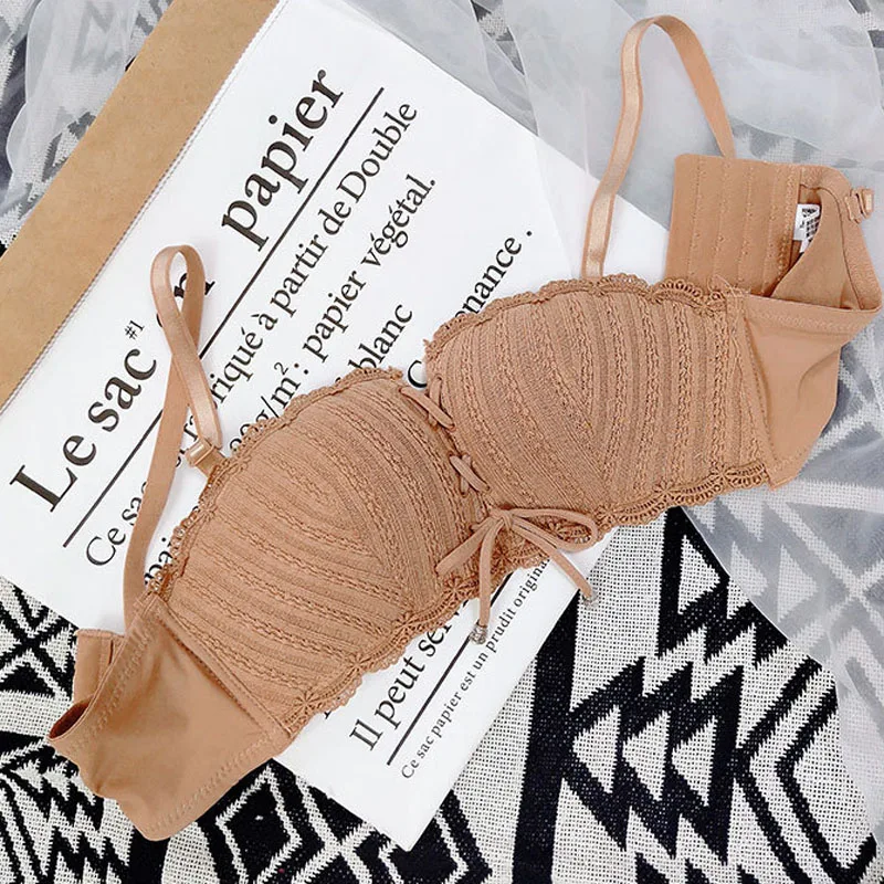 Wasteheart Autumn Red Invisible Bras Strapless Bralette 1/2 Cup Underwear Sexy Lingerie Female Seamless Party Wedding Bras A B