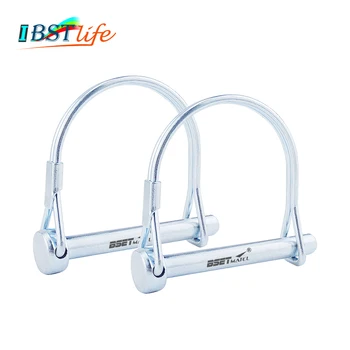 

2X Spring Carbon Steel PTO Pin Round Arch Wire Shaft Locking Lock Pin Safety Coupler Retainer Farm Trailers Wagons Lawn Garden