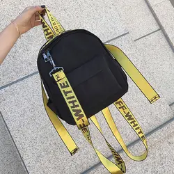 HAOYAN/2019 брендовый рюкзак в студенческом стиле, мини-сумка для девочек, лента с буквами, дорожный рюкзак для мужчин и женщин, Студенческая