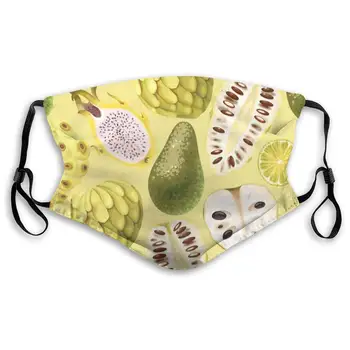 

Exotic Friut Anti Pollution Mask for Kids Women Man Comfort Dustproof Mouth Mask with Activated Carbon Filters PM2.5 Air Filter