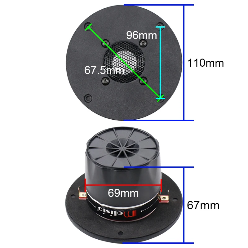 Diafragma Cerâmico Shevchenko Alto-falantes Hifi Acessórios de Áudio Grau de Público Núcleo 25 Polegada 110 mm 94db 1pc - Image 6