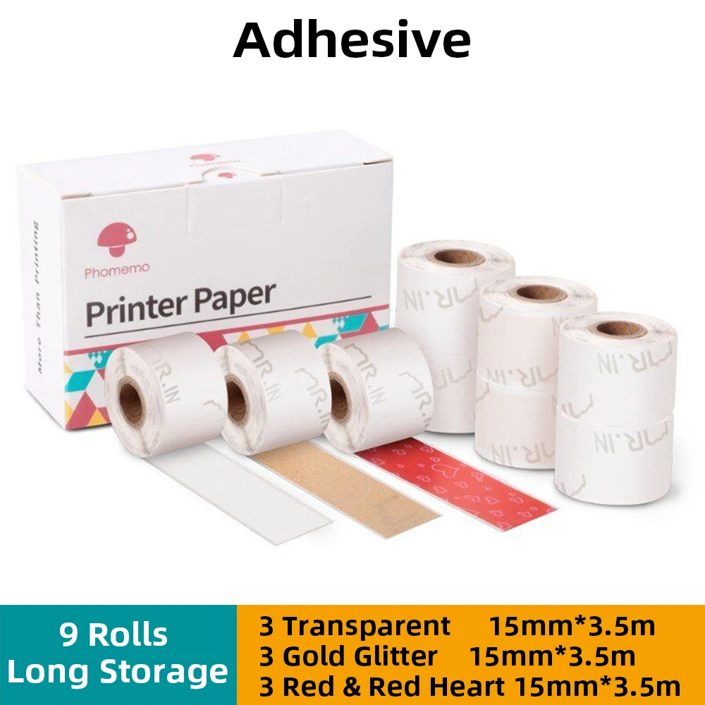 Phomemo Sticker Paper 9 Rolls For M02s M02 Pro Printer Naam Sticker
