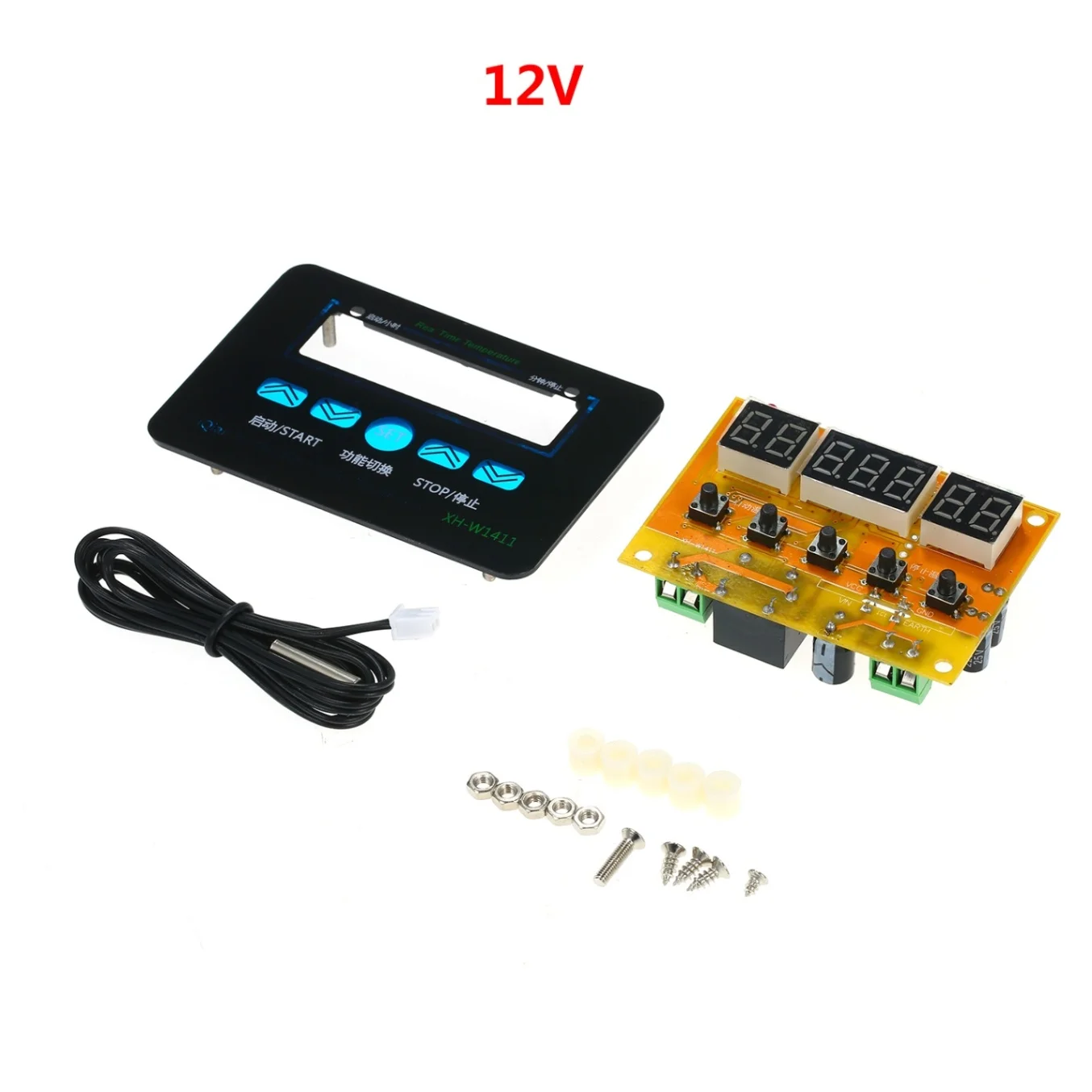 12V 12V / 220V Thermoregulator Temperature Controller Digital Thermostat Switch ADF Temp Control Module with NTC Probe - Цвет: 12V