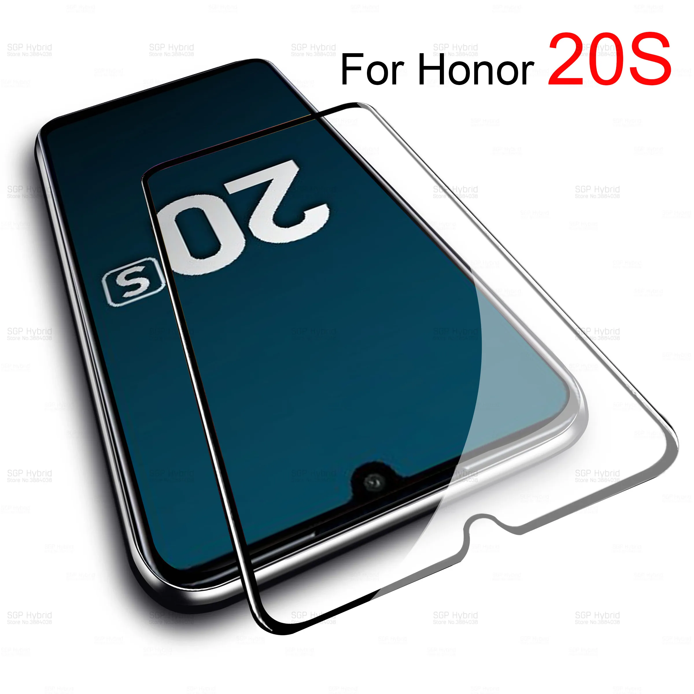 Защитное стекло на Honor 20 s для экрана закаленное полный экран защитная пленка