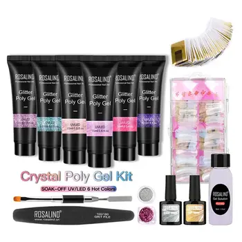 

Poly Builder UV Gel Quick Building Nail Tips Finger Extension with Transparent False Nails Decoration
