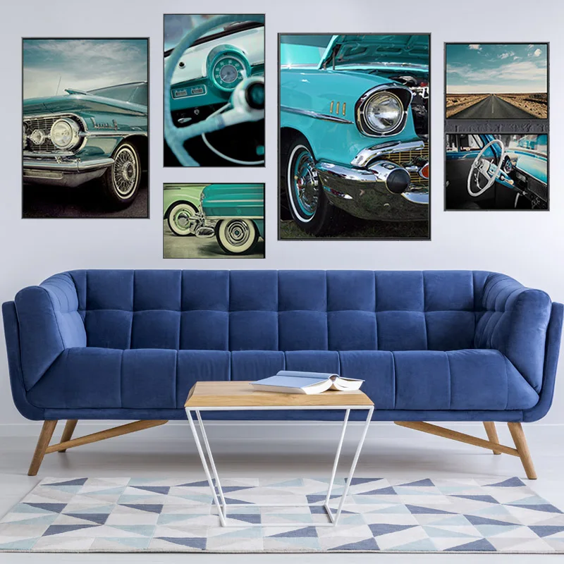 Retro Auto Picture Wall Art Canvas Poster Auto Liefhebber Prints Schilderen Nordic Moderne Nostalgie Decoratie Foto