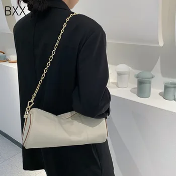 

[BXX] Women's Single Shoulder Crossbody Bag All-match Bag 2020 Luxury Brand Designer Fashiona PU Leather Handbag HI484