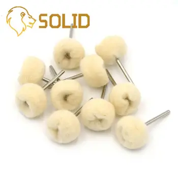 

25mm Wool Polishing Head Set 3mm Shank Grinding Jewelry Metals Wheels Buffing Felt Rotary Tool Accessories 20PCS
