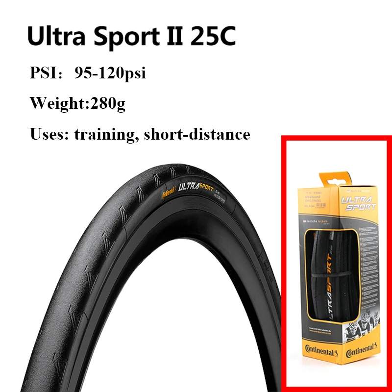 CONTlNENTAL ULTRA SPORT II Sport Racing 700*23/25C/28c шины для шоссейного велосипеда складные велосипедные шины GRAND Extra Sport Gator - Цвет: 25C Folding tyre