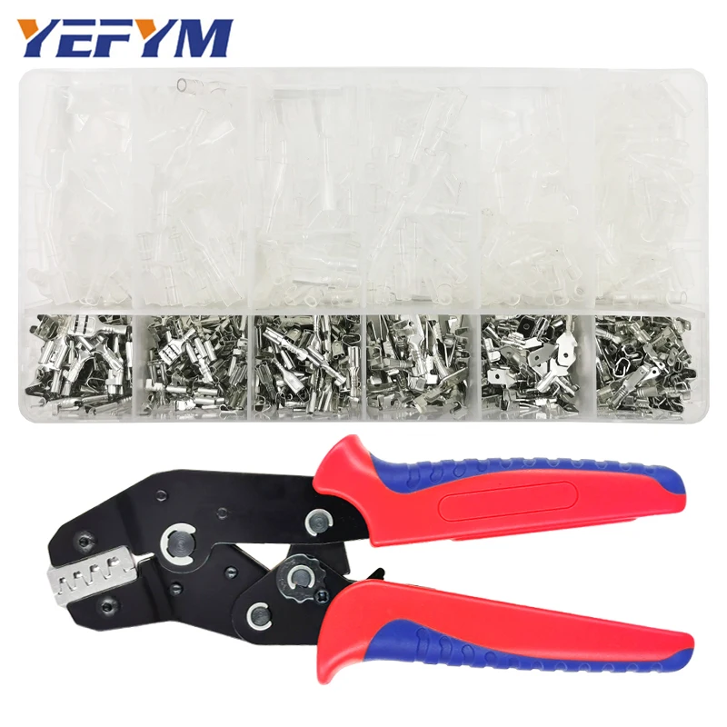 SN-48BS(=SN-48B+SN-28B) crimping pliers 0.25-1.5mm² tab 2.8 4.8 6.3mm terminal box Car connector wire electrician tools sets